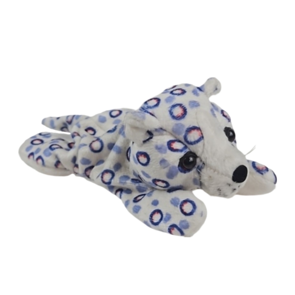 Steven Smith Blue Leopard Bean Filled Plush Toy